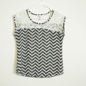 Chevron Lace Top